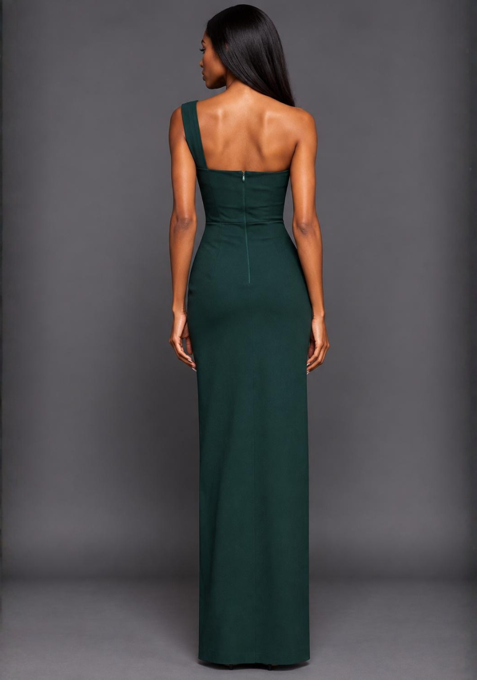 Cypress | One Shoulder Forest Green Maxi Dress