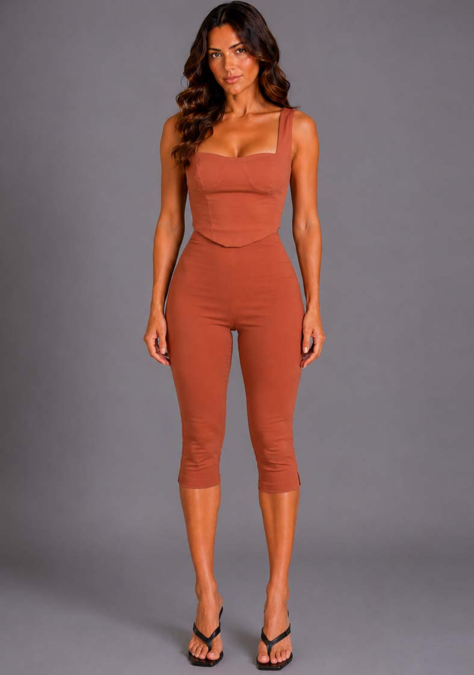 Capri | Cropped Rust Trousers