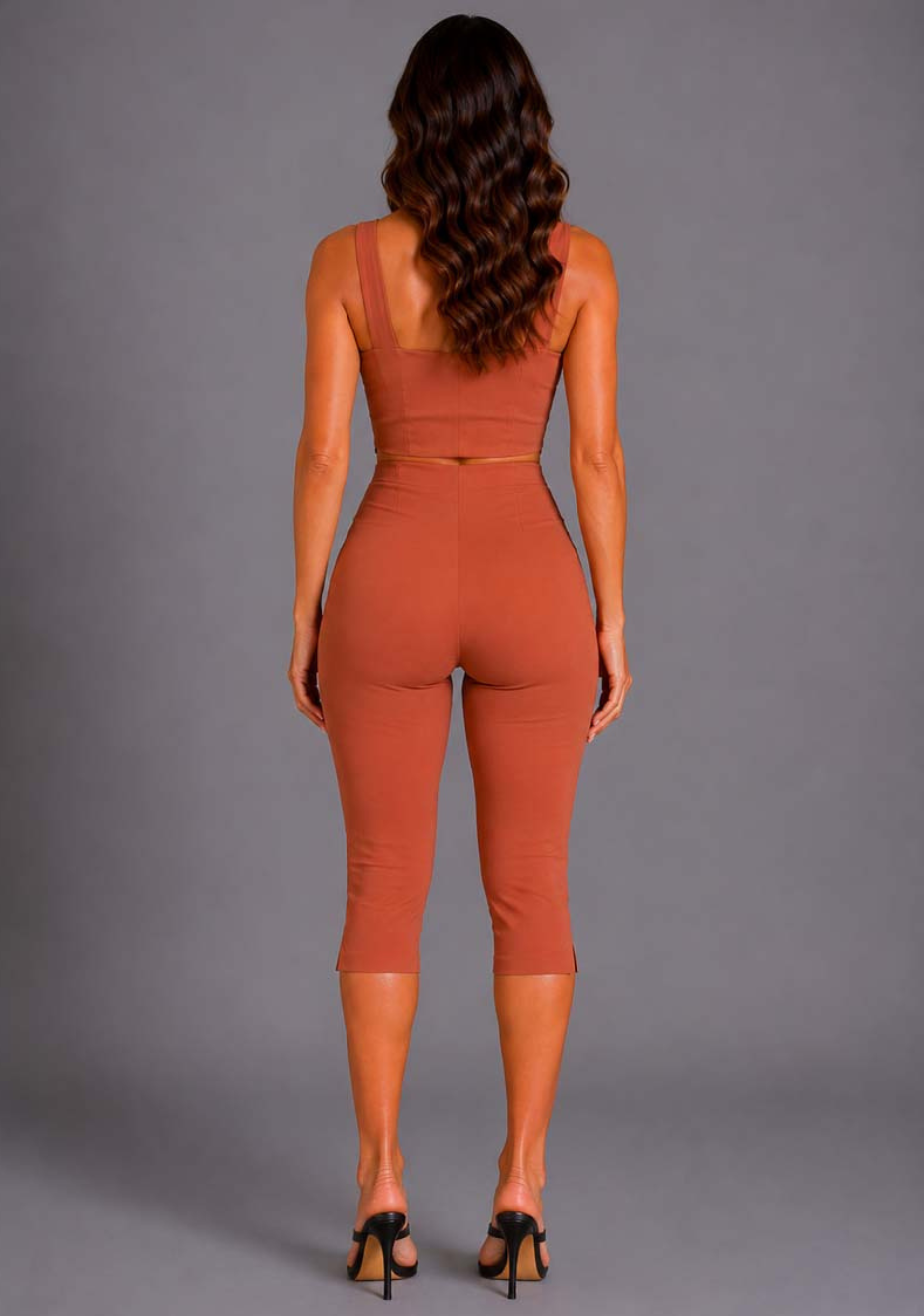 Capri | Cropped Rust Trousers