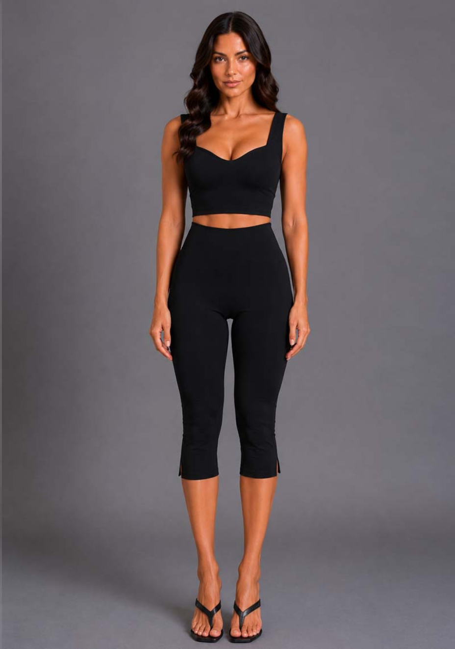 Capri | Cropped Black Trousers