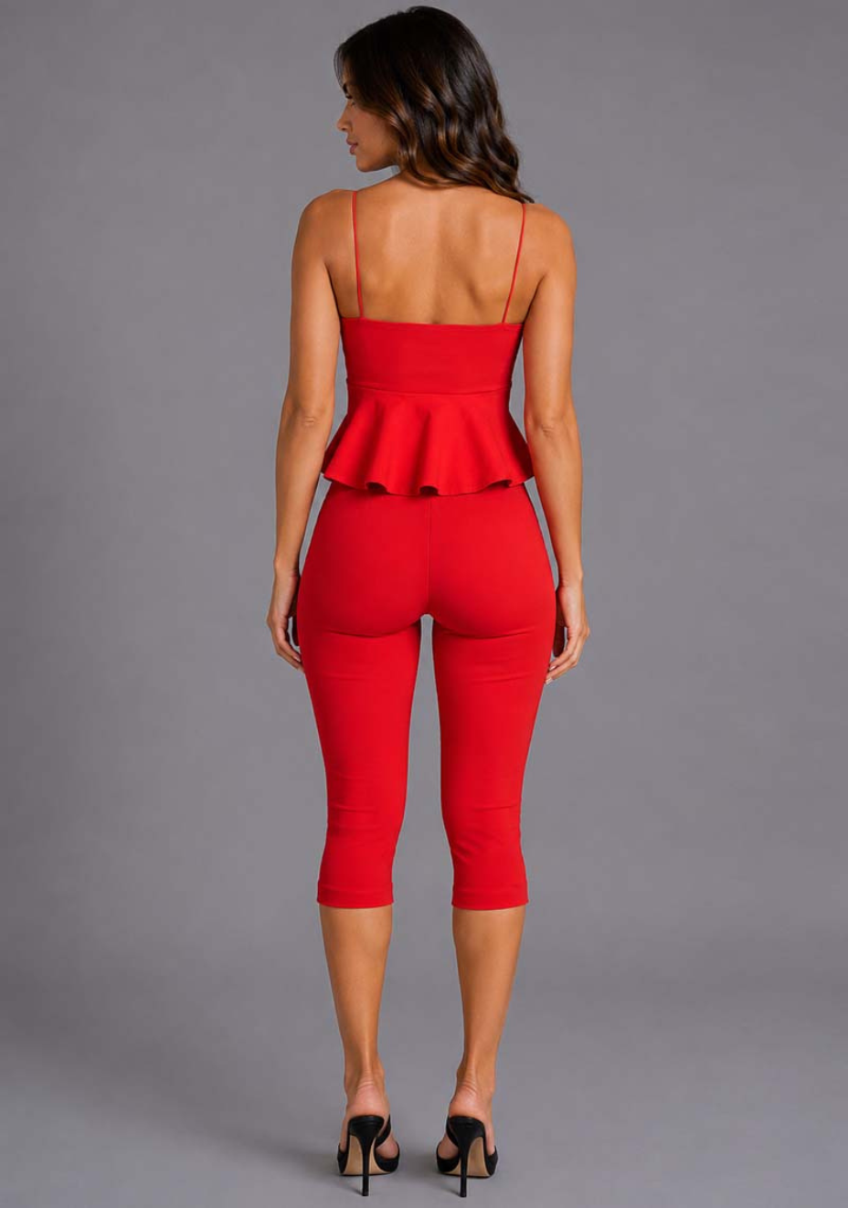 Capri | Cropped Red Trousers