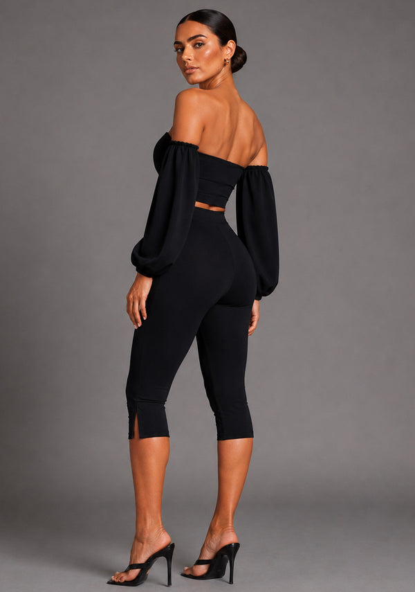 Capri | Cropped Black Trousers