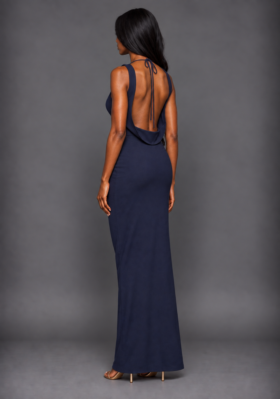 low back formal maxi dress Brodi elegant backless dress