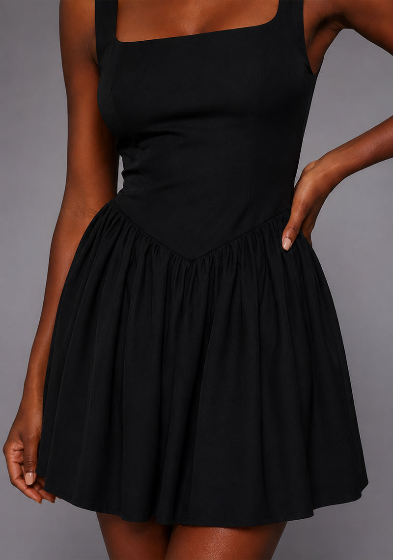 black skater skirt dress Sofia