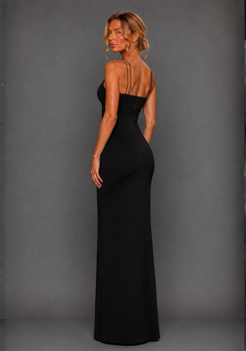 black strappy maxi dress Auralia Consider this a blank Color:Image Color ELLIATT Myra Mini Halter week42026