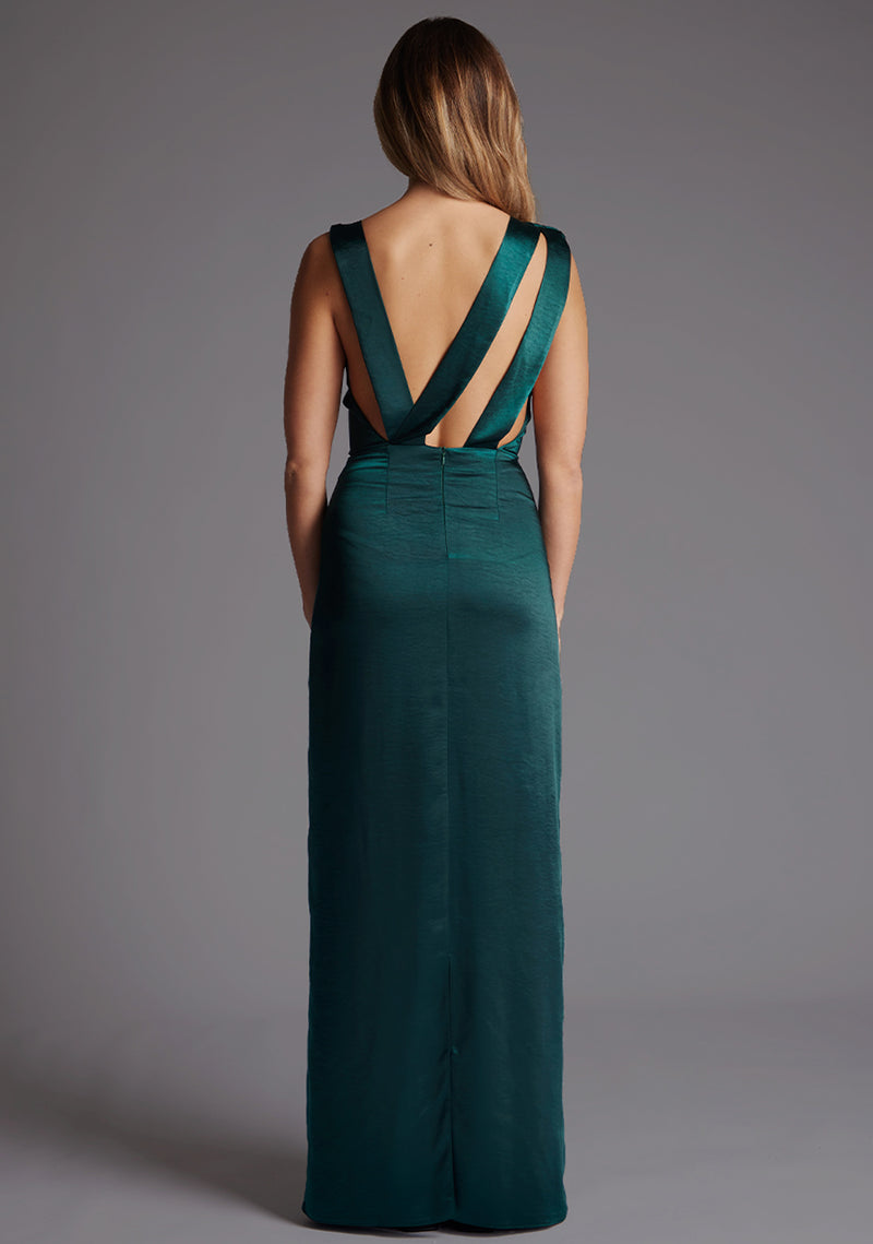 strapless open back dress A Line Open Back Black Long Prom Dress, Long Black Formal Graduation E –  abcprom