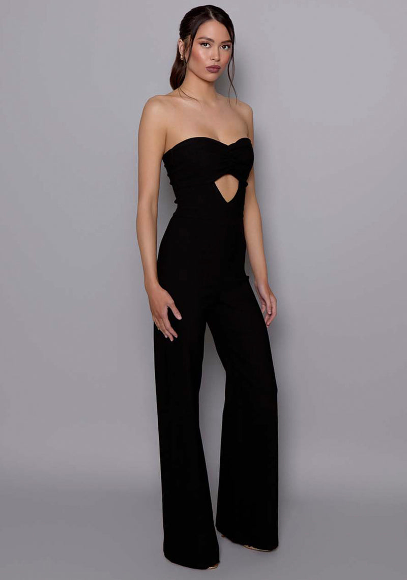 Betsy | Wide Leg Strapless Black Jumpsuit 14 / Black Betsy | Wide Leg Strapless Black Jumpsuit 14 / Black