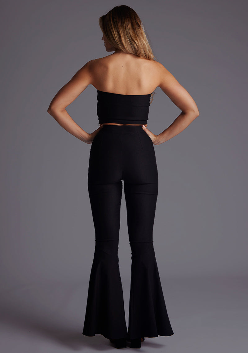 Clara | High Waisted Black Flared Trousers Clara | High Waisted Black Flared Trousers