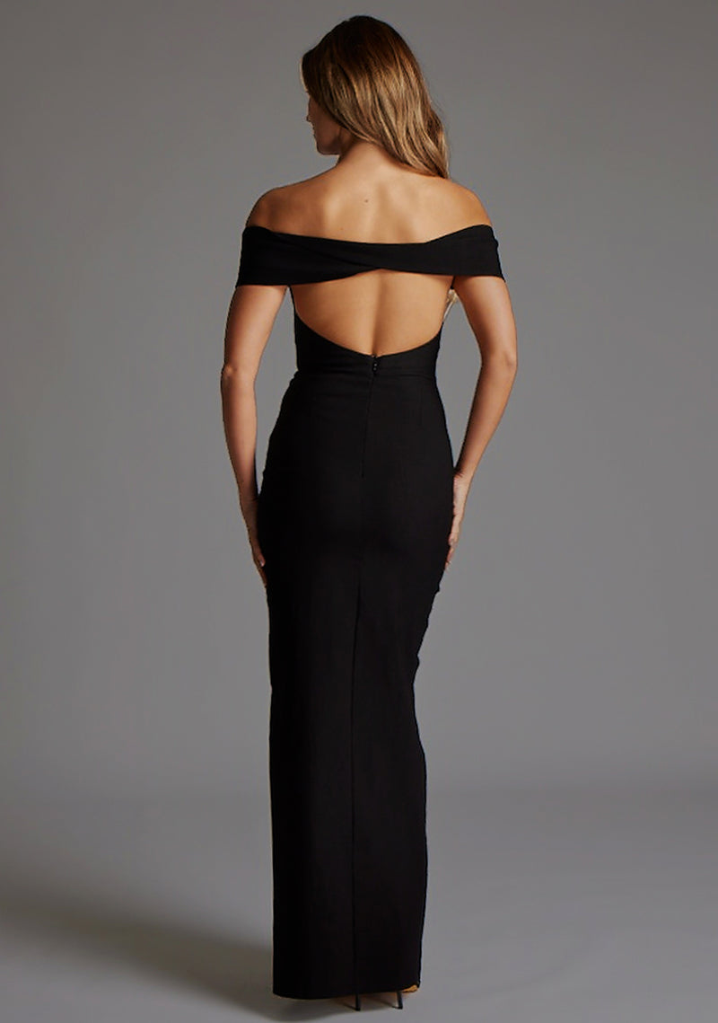 Delta | Bardot Low Back Maxi Dress