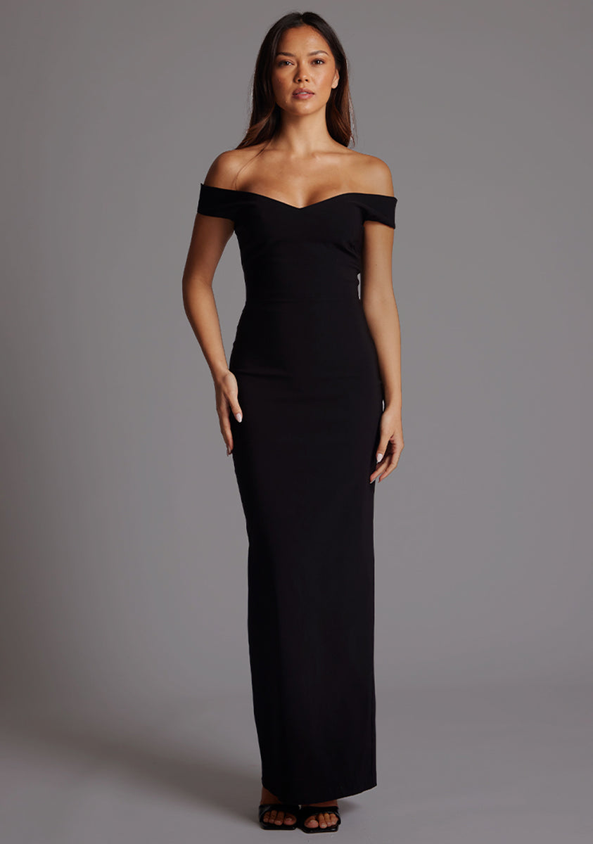 ladies black off the shoulder dress Holland Size:AU 16 (US 12) 30BF25 Little Black Dress | it features a maxi