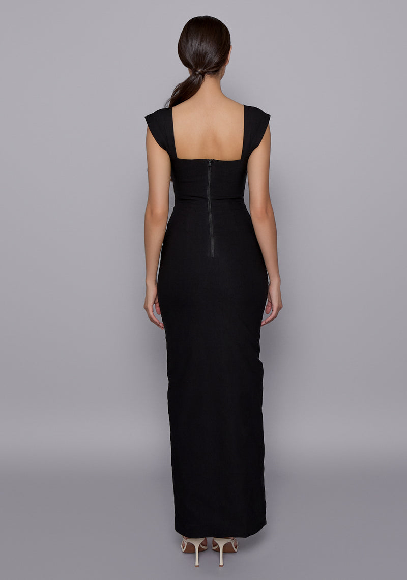 Morgan | Ruched Bust Black Maxi Dress 8 / Black Morgan | Ruched Bust Black Maxi Dress 8 / Black