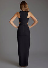 dress with scarf maxi Raeva Strapless Scarf Maxi Dress Navy