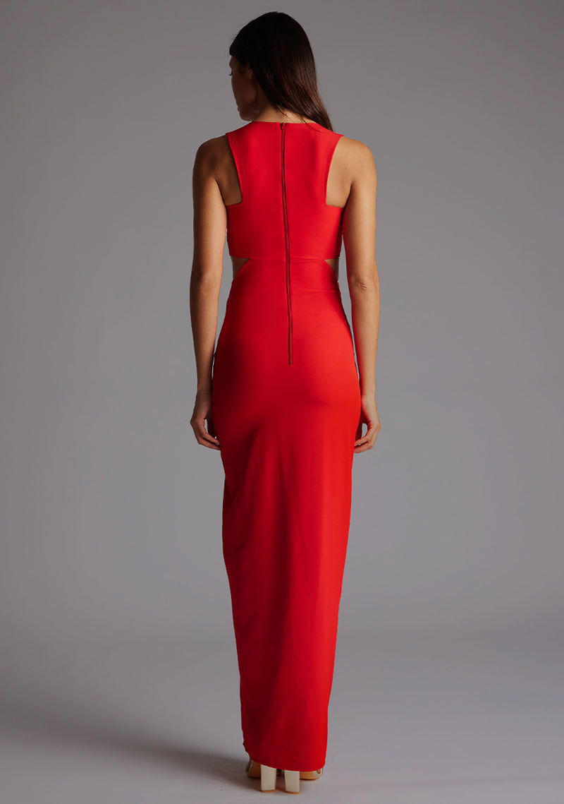 Paige | Cut Out Red Maxi Dress Paige | Cut Out Red Maxi Dress