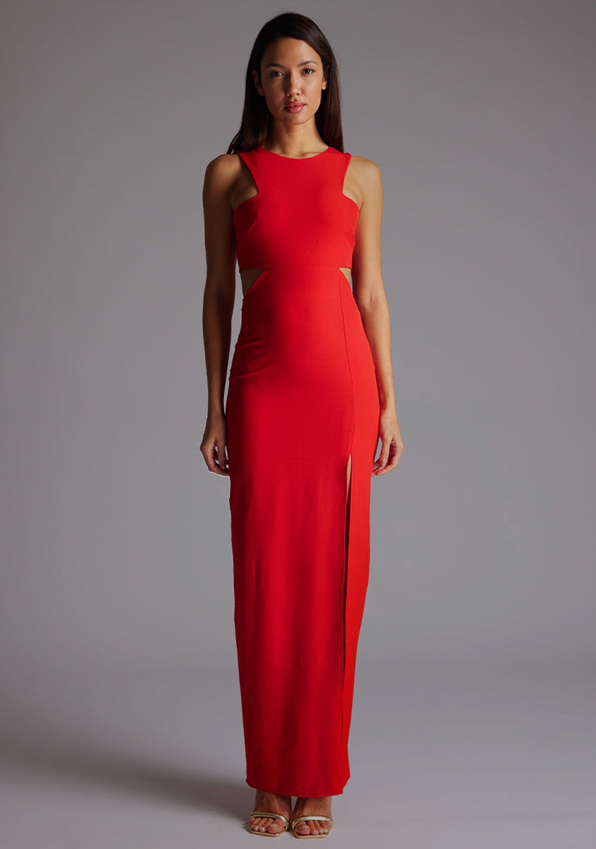 paige ruched side cut out maxi dress Paige
