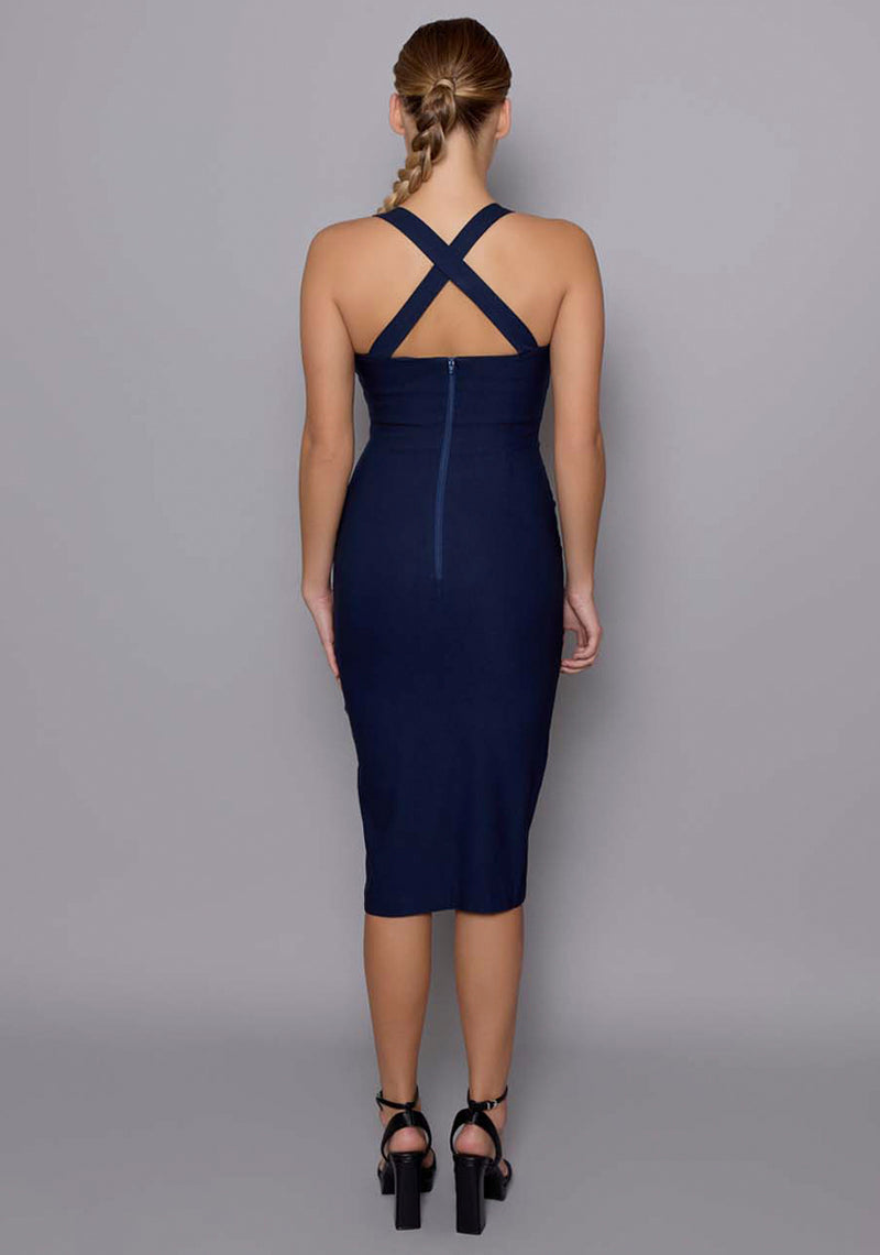 tan midi dress formal A.L.C