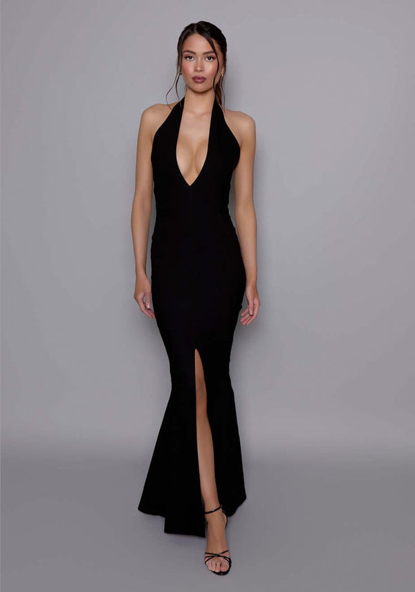 Zara | Fishtail Black Maxi Dress