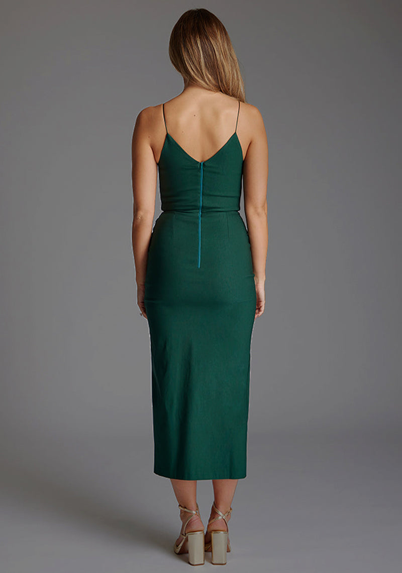 Palmer | Cami Strap Forest Green Midaxi Dress Palmer | Cami Strap Forest Green Midaxi Dress