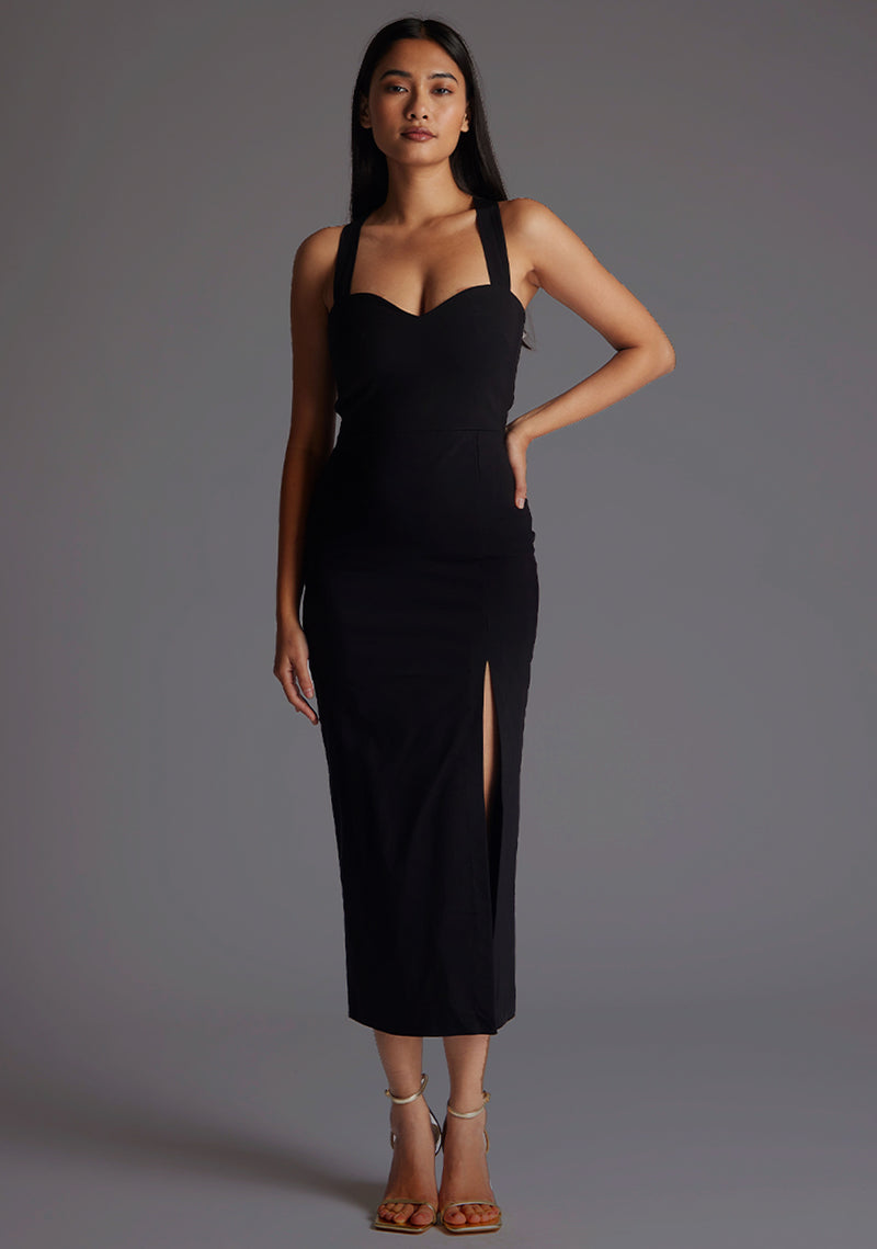 cross front black dress Poppy Satin Mini Tube Dress Granite front halter neckline with Change Color (10 $):Other color