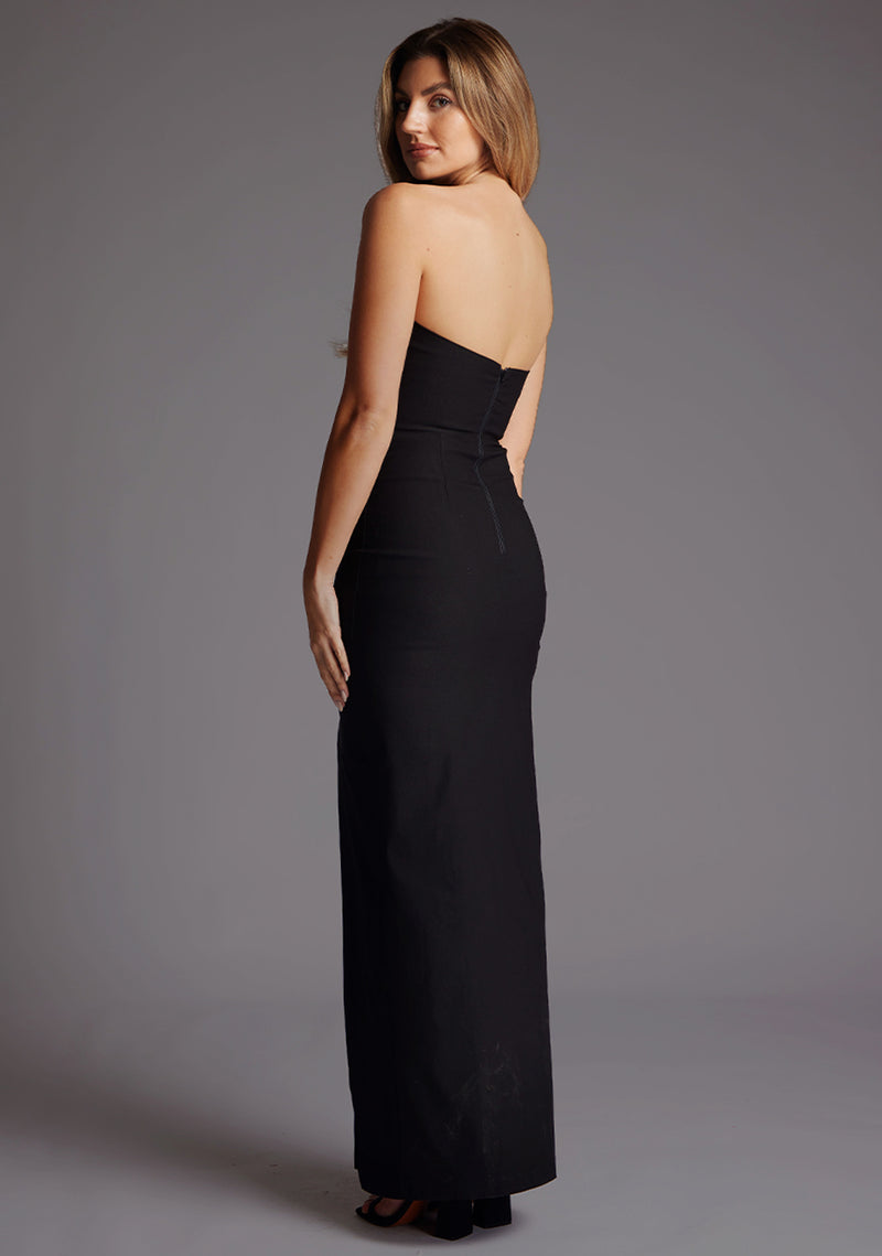 chinese dress ladies Remington | Strapless Bodycon Thigh Split Maxi Dress