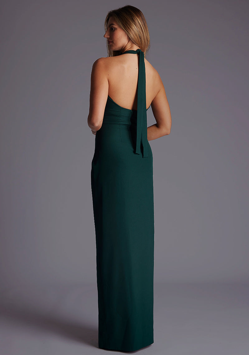 green maxi halter dress Sedona