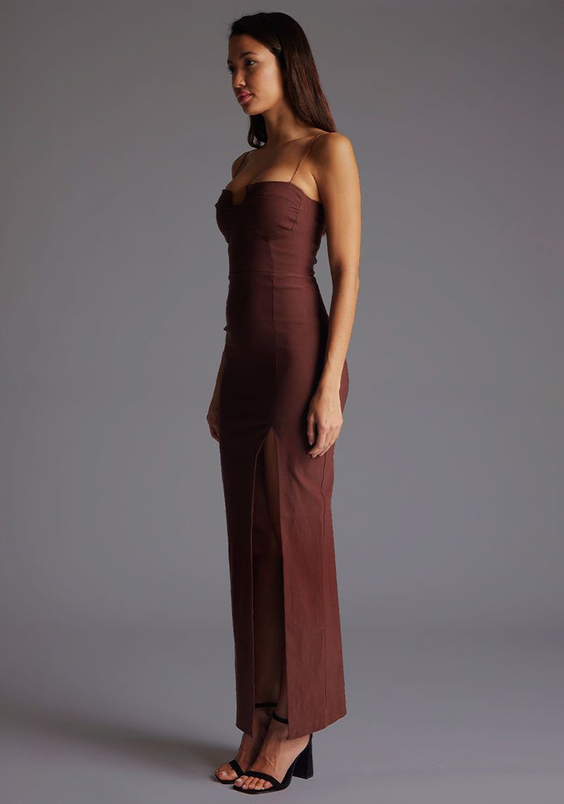 chocolate maxi dress Suki